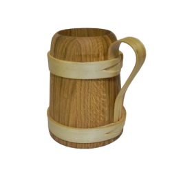 Kufel  dębowy z grawerem